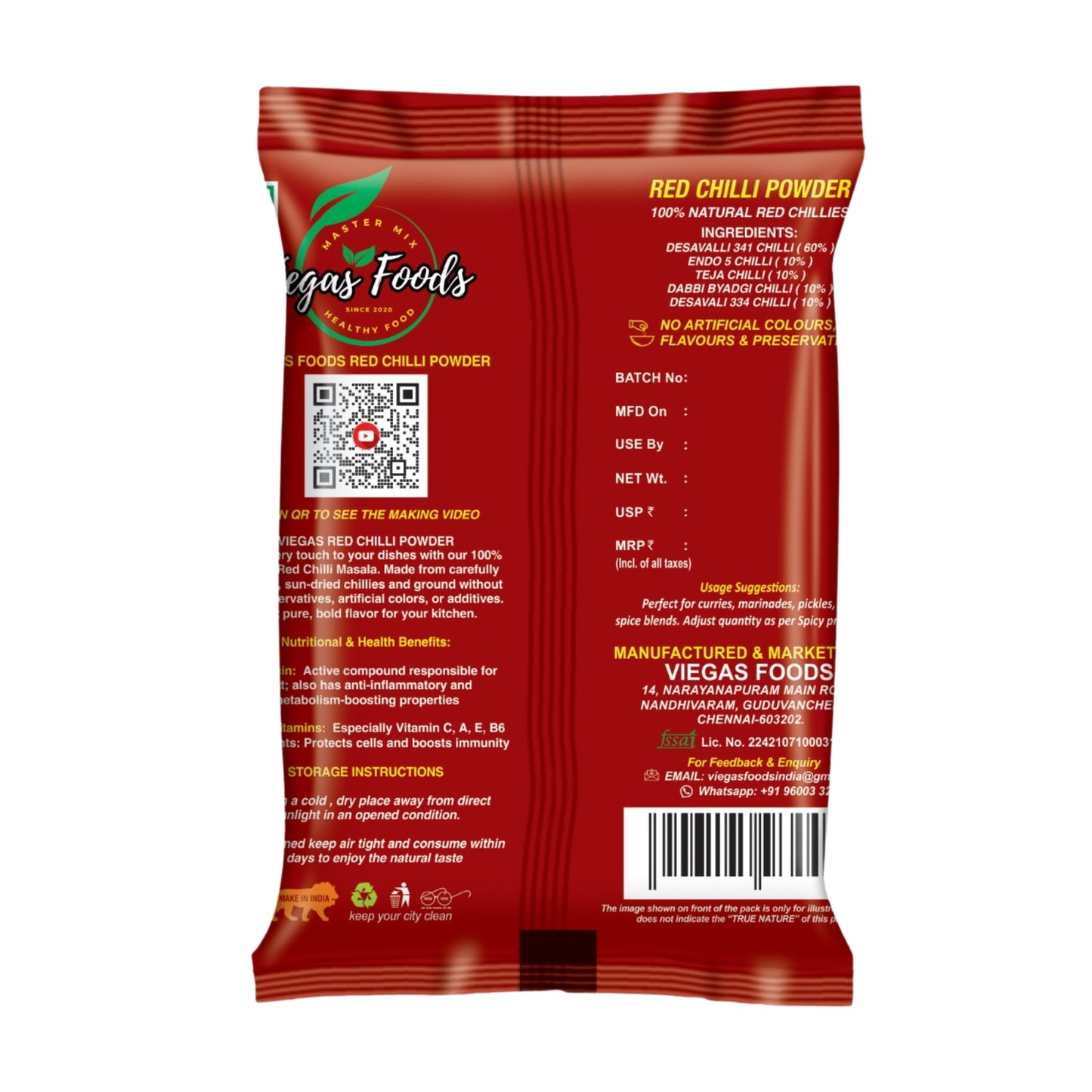 RED CHILLI POWDER 200Grm